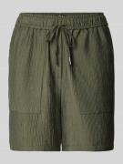 OPUS Bermudas mit elastischem Bund Modell 'Melane' in Oliv, Größe 34