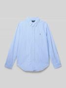 Polo Ralph Lauren Teens Hemd aus reiner Baumwolle in Bleu, Größe L