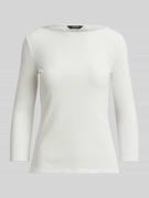 Lauren Ralph Lauren Strickshirt mit 3/4 Arm aus Baumwoll-Mix in Weiss,...