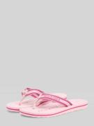 Tommy Hilfiger Zehentrenner mit Logo Details in Rosa, Größe 36