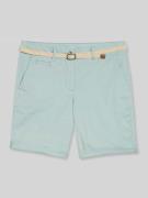 Tom Tailor Chinoshorts mit Gürtel in Mint, Größe 34