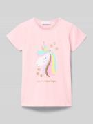 DANAMADE T-Shirt mit Motiv und Rundhalsausschnitt in Rosa, Größe 104