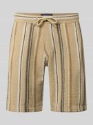 MCNEAL Shorts mit Streifenmuster und Tunnelzug in Mud, Größe L