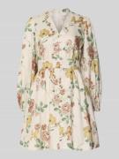 Jake*s Collection Minikleid aus Leinen mit Knopfleiste und Serafino-Kr...