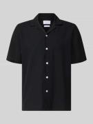 Lindbergh Relaxed Fit Freizeithemd aus Leinen-Baumwoll-Mix in Black, G...