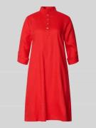 Christian Berg Woman Leinenkleid mit Stehkragen und kurzer Knopfleiste...