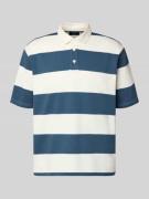 MCNEAL Relaxed Fit Poloshirt im Allover-Look in Rauchblau, Größe L