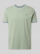 Christian Berg Men T-Shirt mit Kontraststreifen und Rundhalsausschnitt...