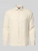 MARKUP Regular Fit Leinenhemd mit Kentkragen Modell 'CAMICIA' in Sand,...