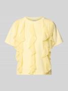 Christian Berg Woman T-Shirt mit Rüschen und Rundhalsausschnitt in Hel...