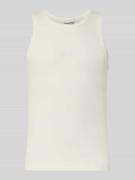 PROHIBITED Tanktop mit Logo-Stitching Modell 'The Embroidery' in Offwh...