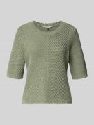 mbyM Strickshirt mit 1/2-Arm Modell 'Carla' in Schilf, Größe L