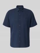 Lerros Relaxed Fit Freizeithemd mit Logo-Stitching und Kentkragen in M...