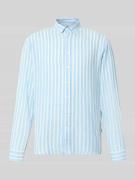 Lindbergh Relaxed Fit Freizeithemd mit Button-Down-Kragen in Hellblau,...