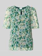 Vila Blusenshirt mit Schlüsselloch-Ausschnitt Modell 'EMMA' in Gruen, ...