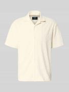 MCNEAL Regular Fit Freizeithemd mit Strukturmuster in Ecru, Größe L
