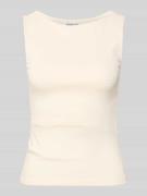 Jake*s Casual Top mit breiten Trägern und Rundhalsausschnitt in Beige,...