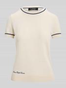 Lauren Ralph Lauren Regular Fit Strickpullover mit kurzem Arm in Ecru,...