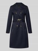 Zero Trenchcoat mit Gürtel und seitlichen Eingrifftaschen in Marine, G...