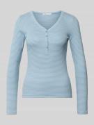 Tom Tailor Denim Regular Fit Langarmshirt mit Henley-Ausschnitt in Hel...