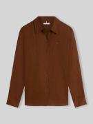 Tommy Hilfiger Relaxed Fit Langarmbluse aus reinem Leinen in Mittelbra...