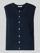 Christian Berg Woman Weste mit Strukturmuster in Dunkelblau, Größe L