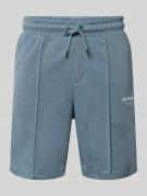 Jack & Jones Sweatshorts mit Logo Model 'KANE' in Jeansblau, Größe L
