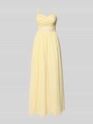 Mascara Corsagenkleid mit Spitze in Hellgelb, Größe 38