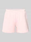 REVIEW Kurze Sweatshort mit Stickerei in Rose, Größe L
