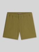 Tommy Hilfiger Regular Fit Shorts aus seesucker Modell 'DOVER' in Khak...