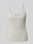 Pieces Regular Fit Top aus reiner Baumwolle Modell 'MARIE' in Hellgrau...