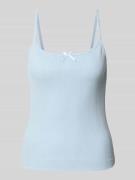 Pieces Regular Fit Top aus reiner Baumwolle Modell 'MARIE' in Hellblau...