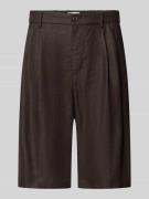 Drykorn Leinenshorts aus reinen Leinen in Dunkelbraun, Größe 30