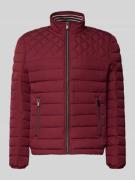 Christian Berg Men Steppjacke mit Reißverschlusstaschen in Dunkelrot, ...