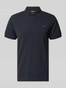 camel active Regular Fit Poloshirt in unifarbenem Design in Marine, Gr...