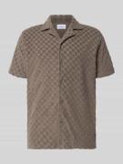 Lindbergh Regular Fit Freizeithemd mit Reverskragen in Taupe, Größe L