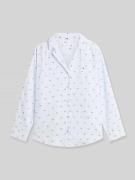 TOMMY HILFIGER Pyjamaoberteil mit Logo Print aus Viskose in Hellblau, ...