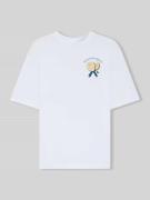 Hugo Blue Regular Fit T-Shirt mit Rücken Print Modell 'NULAXO' in Weis...