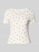 Jake*s Casual Pyjama-Oberteil mit Muschelsaum in Offwhite, Größe L