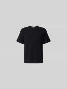 Forét Relaxed Fit T-Shirt mit Strukturmuster in Black, Größe L