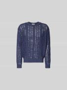 Closed Regular Fit Pullover in Strick-Optik in Lila, Größe L