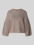 Windsor Pullover aus Viskose-Mix mit Ballonärmeln in Mud, Größe 34