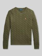 Polo Ralph Lauren Regular Fit Strickpullover aus reiner Baumwolle in O...