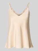 Rinascimento Top mit V-Ausschnitt und Spaghettiträgern in Beige, Größe...