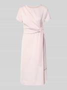 Rinascimento Knielanges Cocktailkleid mit Knotendetail und Reißverschl...