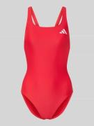adidas Sportswear Slim Fit Sportbadeanzug mit Logo-Print in Rot, Größe...