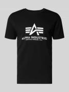 Alpha Industries T-Shirt mit Logo und Rundhalsausschnitt in Black, Grö...