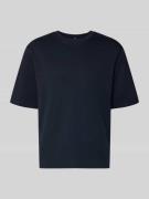 Profuomo T-Shirt mit Logo-Print und Rundhalsausschnitt in Marine, Größ...