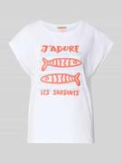 Smith and Soul Oversized T-Shirt mit Motiv-Print in Weiss, Größe L