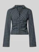 Mango Bluse mit Raffungen und Umlegekragen Modell 'GALEENO' in Marine,...